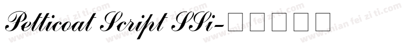 Petticoat Script SSi字体转换